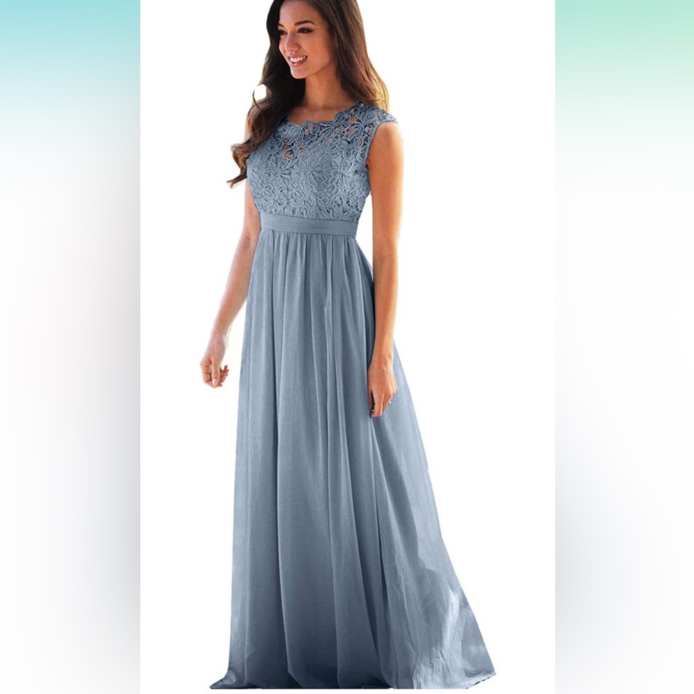 Dusty blue prom/bridesmaid dress